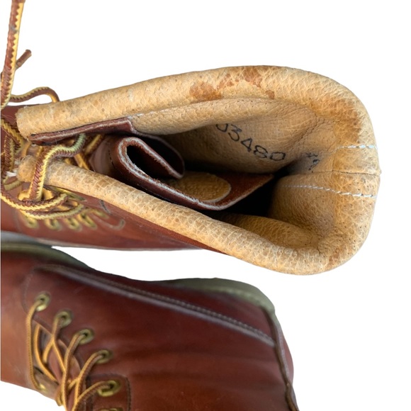 Vintage Wolverine lace up leather boots 7.5 - Picture 5 of 12